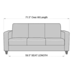 Abla 3 Seater Sofa in Sandy Brown Colour by FernIndia.com