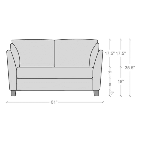 Adnarim 2 Seater Sofa in Charcoal Grey Colour by FernIndia.com