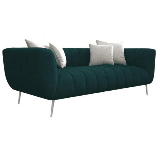 Niwrad 3 Seater Sofa in Bottle Green Colour by FernIndia.com