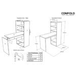 Hctuh Corner Study Table in Frosty White Colour by Fern India