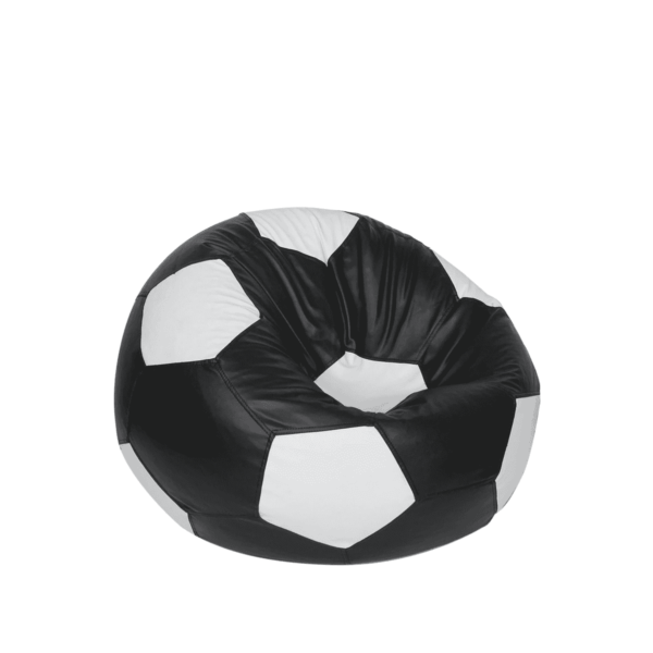 FootBall XXXL Bean Bag with Beans in Black & White Colour by Fern India