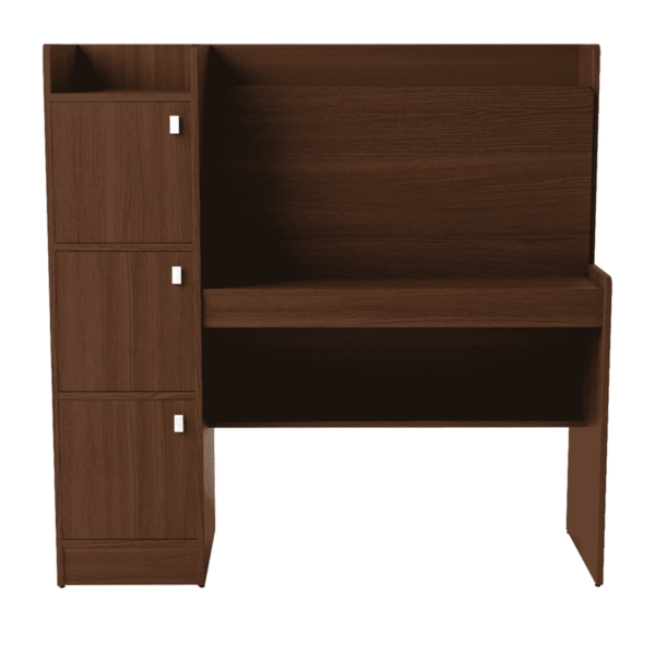 Renneiw Hutch Table in Rigato Walnut Finish by Fern India