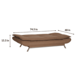 Ode Sofa Cum Bed in Brown Colour by FernIndia.com
