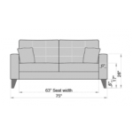 Oderfla 3 Seater Sofa in Charcoal Grey Colour - by FernIndia.com