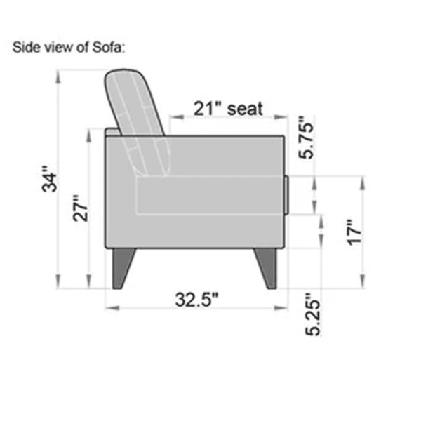 Oderfla 3 Seater Sofa in Ash Grey Colour by FernIndia.com