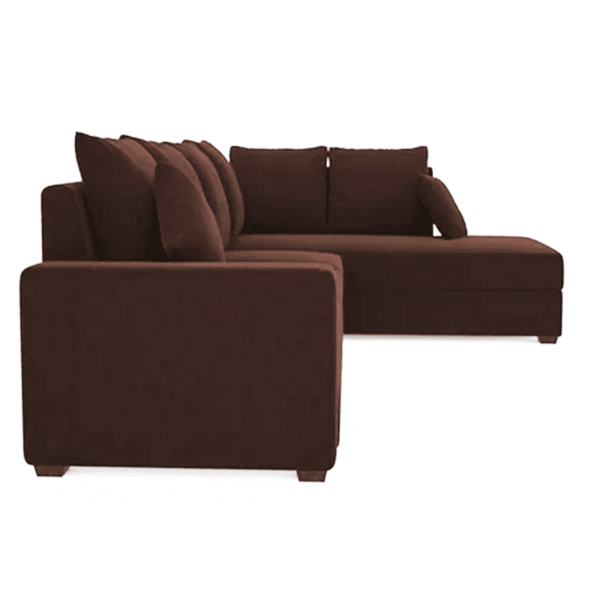 Nadroj LHS Sectional Sofa In Brown Colour by FernIndia.com