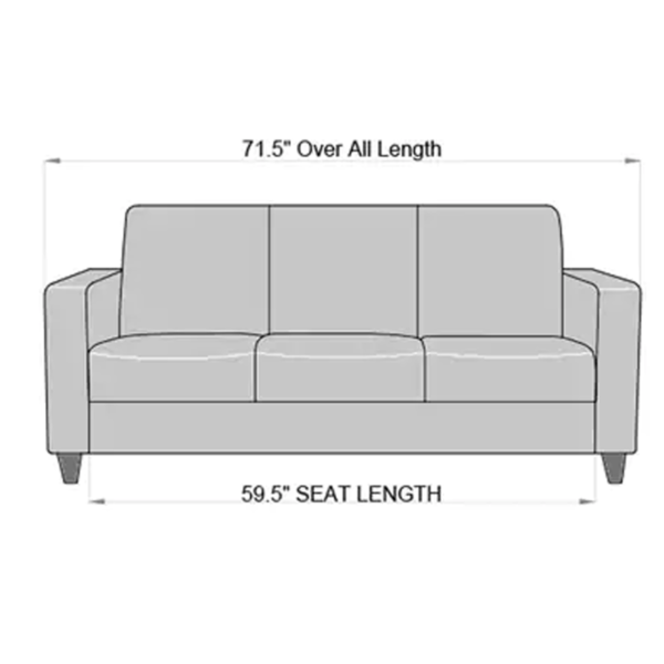 Abla 3 Seater Sofa in Navy Blue Colour by FernIndia.com