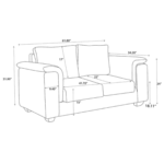 Serdna 2 Seater Sofa in Beige Colour by FernIndia.com