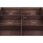 Assyla King Size Bed with Storage in Columbia Walnut Finish by Fern India