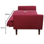 Onaica Sofa Cum Bed in Red Colour by FernIndia.com