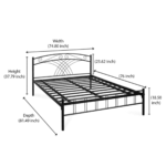 Obmin King Size Bed in Black Finish by Fern India