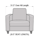 Abla 1 Seater Sofa in Ash Grey Colour by FernIndia.com