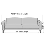 Ogeuf 3 Seater Sofa in Garnet Red Colour by FernIndia.com