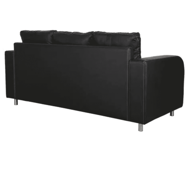 Akanat 3 Seater Sofa in Matte Black Colour by FernIndia.com