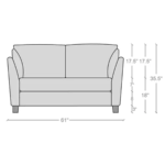 Adnarim 2 Seater Sofa in Sandy Brown Colour by FernIndia.com