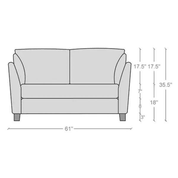 Adnarim 2 Seater Sofa in Navy Blue Colour by FernIndia.com