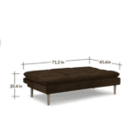 Niwrad Sofa Cum Bed In Chestnut Brown Colour by FernIndia.com