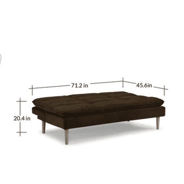 Niwrad Sofa Cum Bed In Chestnut Brown Colour by FernIndia.com