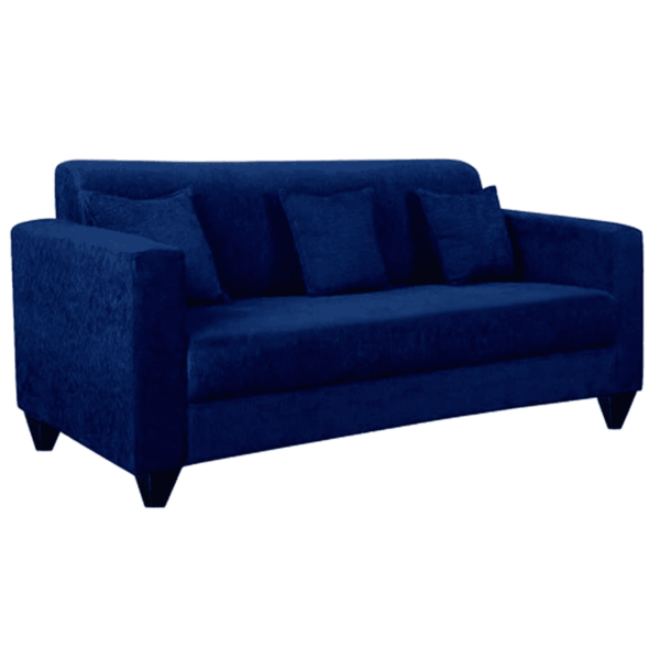 Aluben 3 Seater Sofa In Blue Colour By FernIndia.com