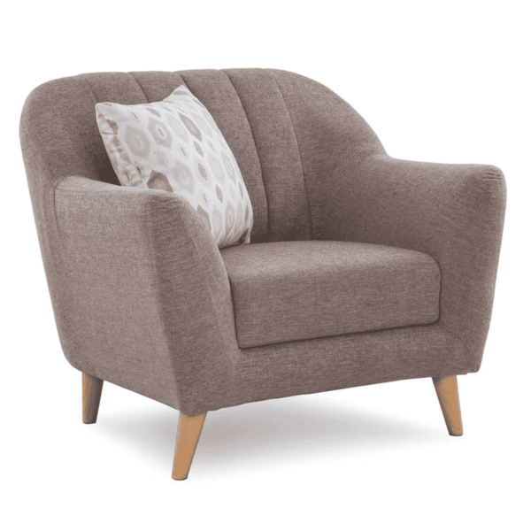 Aylatna 1 seater Sofa in Light Brown Colour by FernIndia.com