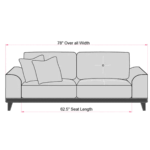 Oinotna 3 Seater Sofa in Navy Blue Colour by FernIndia.com