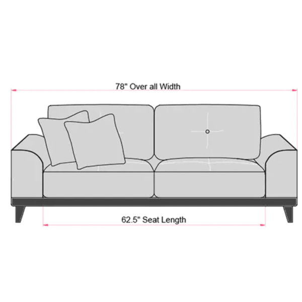 Oinotna 3 Seater Sofa in Navy Blue Colour by FernIndia.com