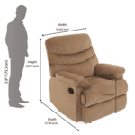 Notleks 1 Seater Recliner in Brown Colour by FernIndia.com