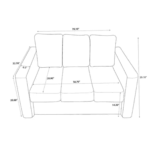 Otas 3 Seater Sofa in Texas Brown Colour by FernIndia.com