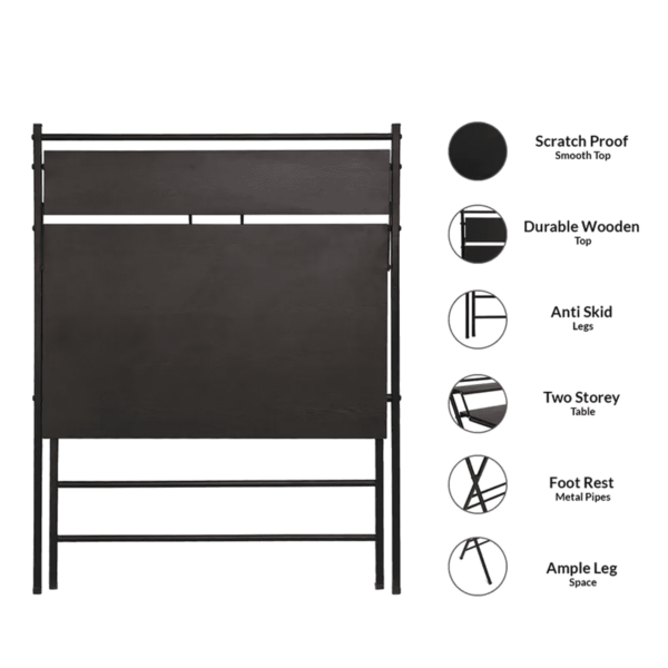 Anaidna Foldable Study Table in Wenge Finish by Fern India