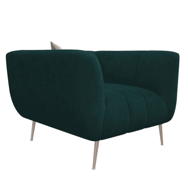 Niwrad 1 Seater Sofa in Bottle Green Colour by FernIndia.com