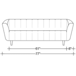 Aim 3 Seater Sofa in Blue Colour by FernIndia.com