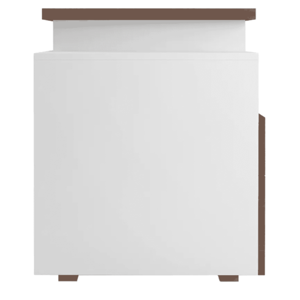 Yelkrab Study Table in Matte Frosty White & Walnut Brown Finish by Fern India