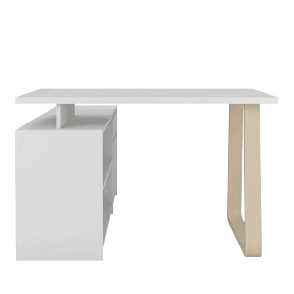 Aduj Study Table in Matte Frosty White Finish by Fern India