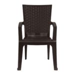 Plastic Chairs (Set of 2) in Weather Brown Colour by Fern India