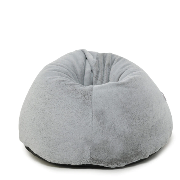 Premium Fur Obmuj Bean Bag with Beans in Grey Colour by Fern India