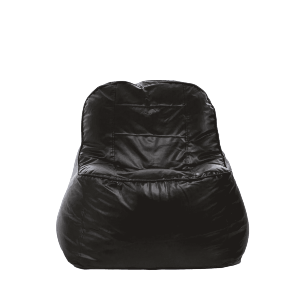 Combo Retser XXXL Bean Bag & Round Pouffe with Beans in Black Colour by Fern India