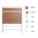 Anaidni Foldable Study Table in Bavarian Beech Finish by Fern India
