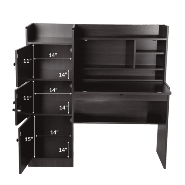 Otnev Venus Study Desk in Walnut Colour by Fern India