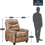 Nev 1 seater Manual Recliner in Brown Color by FernInida.com
