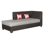 Ssilb 6 Seater Sofa in Black & Grey Color by FernIndia.com