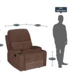 Ttam 1 Seater Recliner in Brown Color by FernIndia.com