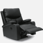 Atanih Leatherette 1 Seater Recliner in Black Color by FernIndia.com