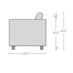 Adnarim 2 Seater Sofa in Charcoal Grey Colour by FernIndia.com