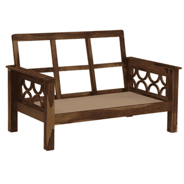 Regor Solid Wood 2 Seater Sofa in Provincial Teak Finish by FernIndia.com