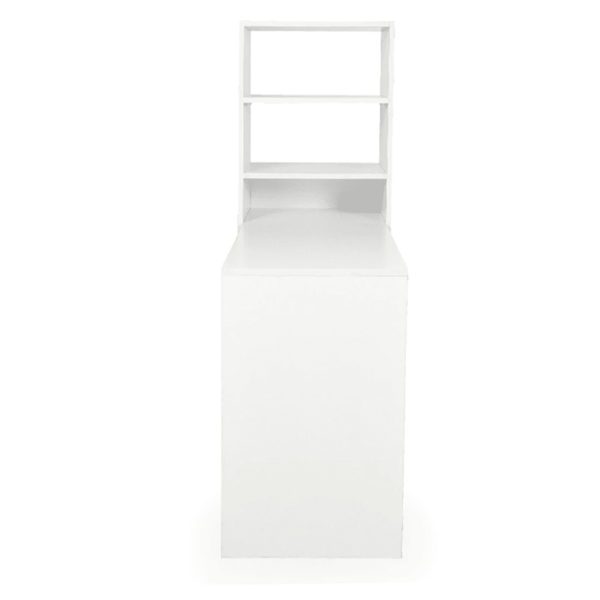 Hctuh Corner Study Table in Frosty White Colour by Fern India
