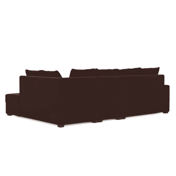 Nadroj LHS Sectional Sofa In Brown Colour by FernIndia.com