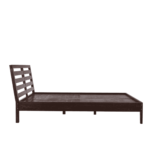 Nref Queen Size Bed in Walnut Brown Matte Finish by Fern India