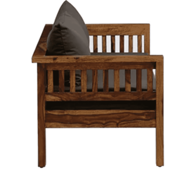 Gnitro Solid Wood 2 Seater Sofa in Teak Finish by FernIndia.com