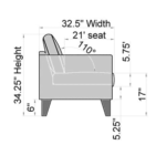 Ogeuf 3 Seater Sofa in Garnet Red Colour by FernIndia.com