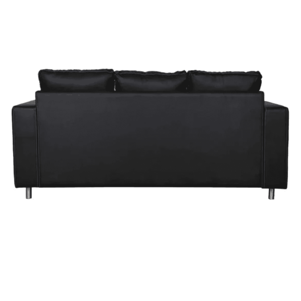 Akanat 3 Seater Sofa in Matte Black Colour by FernIndia.com